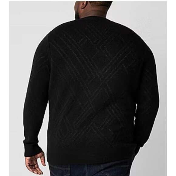 Shaquille O’Neal LT Lurex Big And Tall Crew Neck Long Sleeve Pullover New - Picture 2 of 6